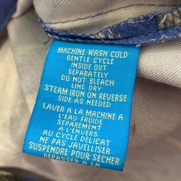 Island Winds Blue Print Hawaiian Button-down Blouse Shirt PXL NWOT - Picture 7 of 7